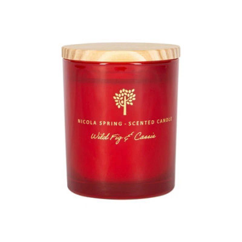 Image of Nicola Spring Soy Wax Scented Candle - 130g - Wild Fig & Cassis Red