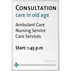 Image of Info Sign A4 Silver Moedel n/a