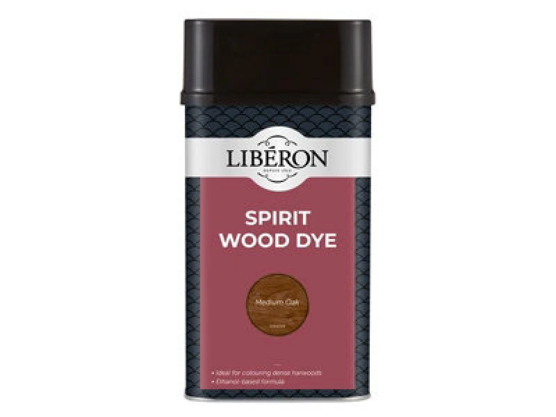 Image of Liberon Spirit Wood Dye Medium Oak 1 litre Brown unisex