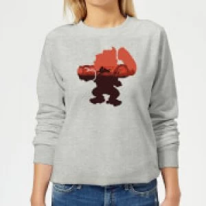 Image of Nintendo Donkey Kong Silhouette Serengeti Womens Sweatshirt - Grey - M