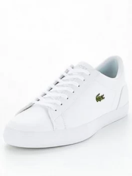 Image of Lacoste Lerond Bl21 Leather Trainers - White, Size 9, Men