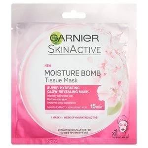 Image of Garnier Moisture Bomb Sakura Hydrating Face Sheet Mask