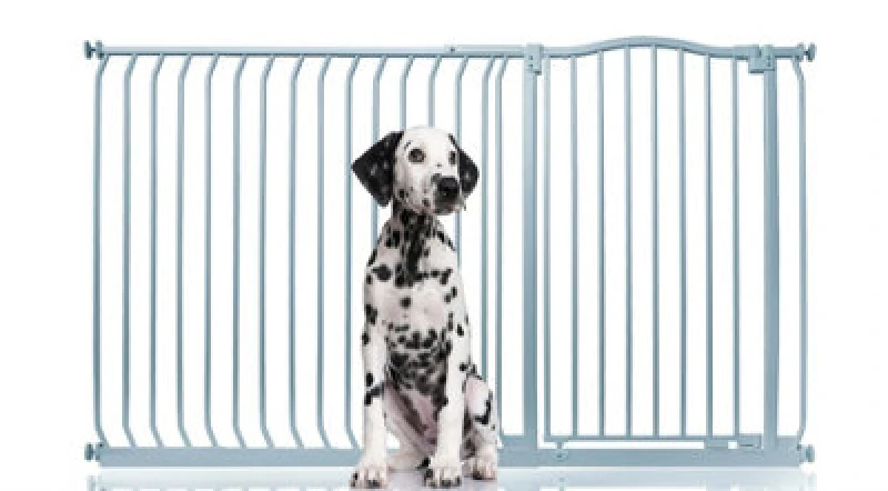 Image of Bettacare Extra Tall Curved Top Dog Gate, 171Cm - 180Cm, Matt Grey, Extra Tall 100Cm In Height, Pressure Fit Pet Gate