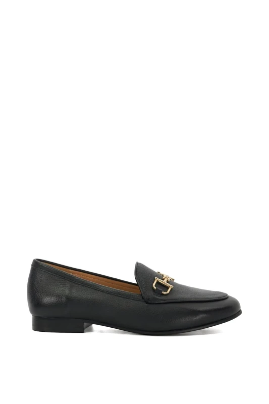 Image of Dune London Wide Fit 'Glair' Leather Loafers Black