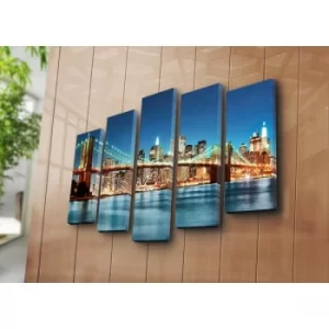 Image of 5PATK-7 Multicolor Decorative Canvas Painting (5 Pieces)