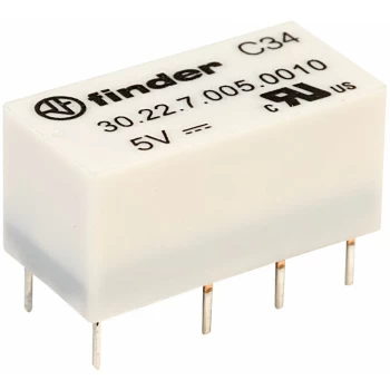 Image of Finder - 30.22.7.005.0010 5V Relay DPDT 1A High Sensitivity