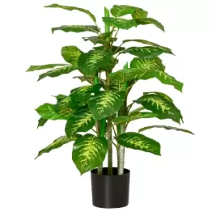 Image of Homcom Artificial Evergreen Tree Fake Plant In Pot Indoor Outdoor Decor 95Cm