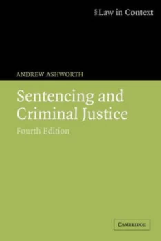 Image of Sentencing and Criminal Justice by Andrew Ashworth Book