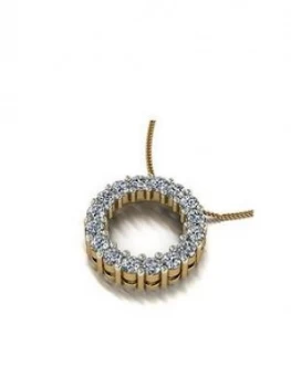 Image of Moissanite Lady Lynsey 1Ct Circle Pendant