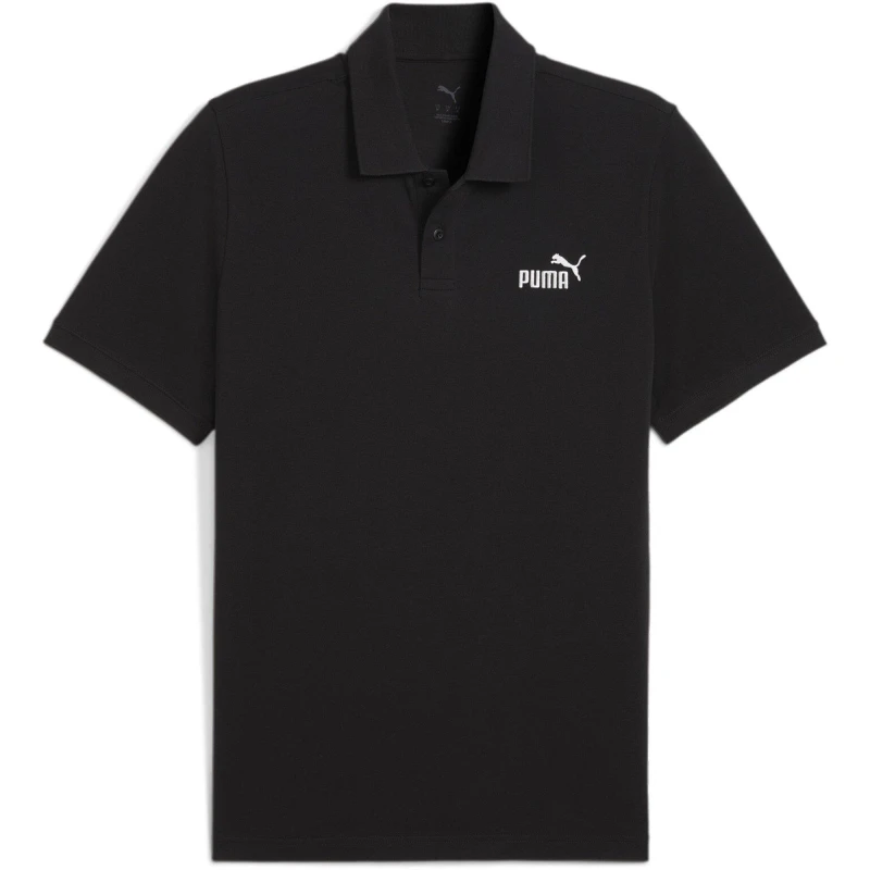 Image of Puma Mens No. 1 Pique Short-Sleeve Polo Shirt Black male L
