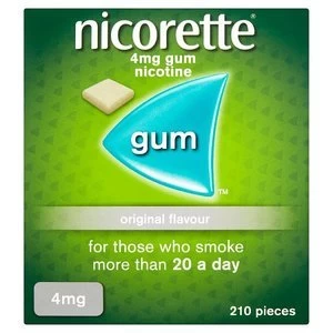 Image of Nicorette 4mg Original Gum 210x Pieces