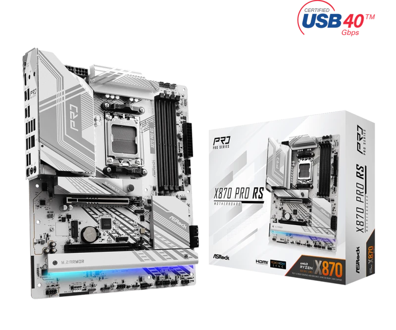Image of ASRock X870 Pro RS AMD Ryzen DDR5 Motherboard - 90-MXBPZ0-A0UAYZ
