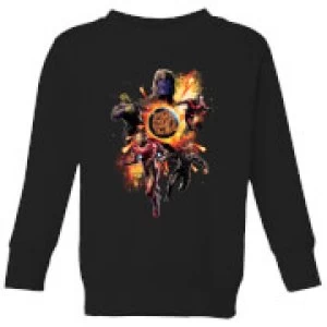 Image of Avengers: Endgame Explosion Team Kids Sweatshirt - Black - 3-4 Years