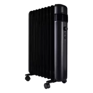 Image of TCP Smart WiFi Portable Free-Standing Oil 9 Finned Radiator Black 2000w