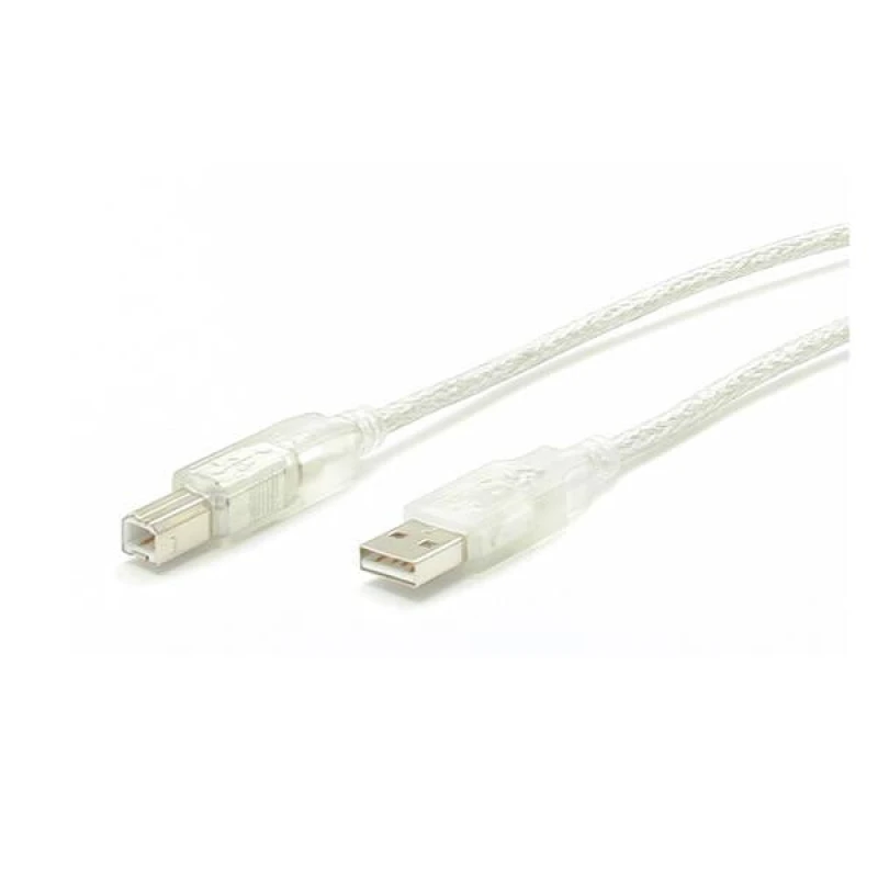 Image of StarTech.com StarTech.com 10ft Transparent USB 2.0 Cable - A to B USBFAB10T