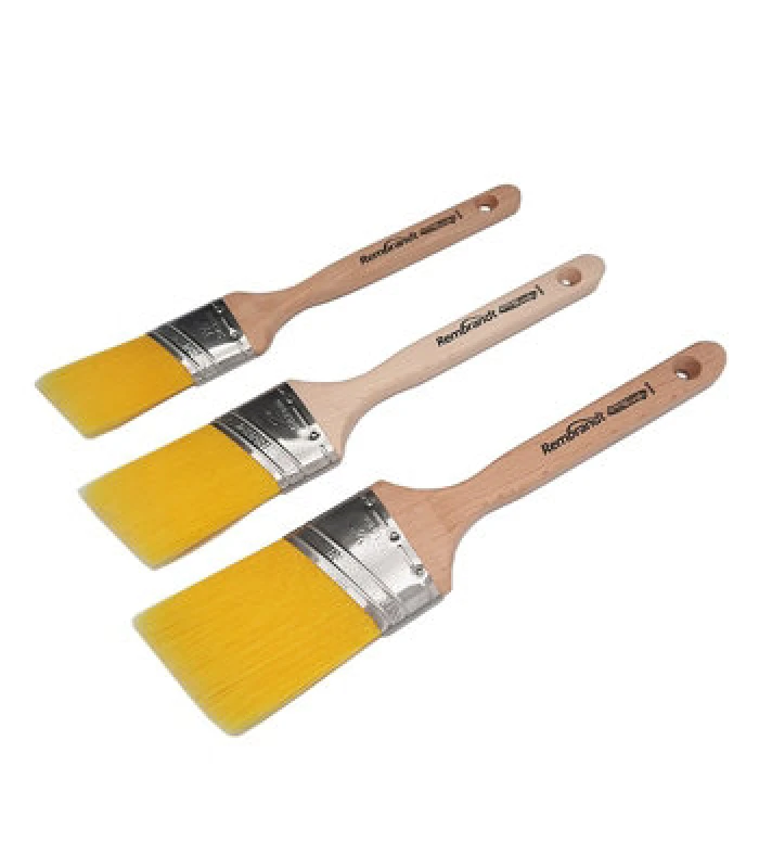 Image of Arroworthy Rembrandt Angled Cut Paint Brush Box Set 3 Pack
