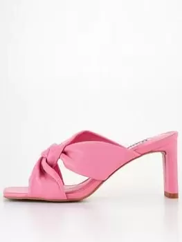 Image of Dune London Dune London Magnet Leather Twist Knot Mule, Pink, Size 37, Women