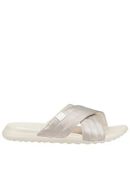 Image of Heydude Christi Slide Distressed Shoe Silver VWZW1 Female 4,5,6,7,8