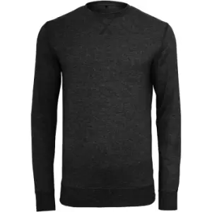 Image of Build Your Brand Mens Plain Light Crewneck Sweater (2XL) (Black)