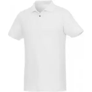 Image of Elevate Mens Beryl Short Sleeve Organic Polo Shirt (M) (White)