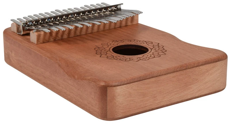Image of Chord Chord Kalimba 17-key Okoume Thumb Piano, with Tuning Hammer, Playing Thimbles and Carry Bag AVS-227923