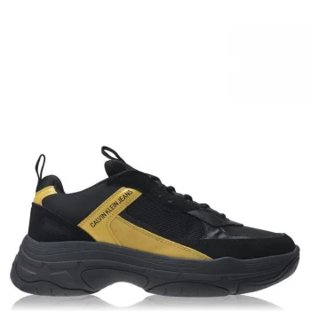 Image of Calvin Klein Jeans Marvin Mesh Trainers - Black/Yellow
