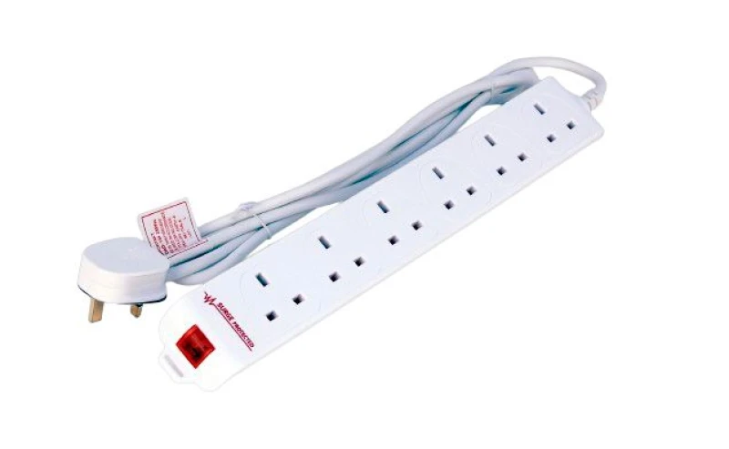 Image of Microconnect MC-UKSURGESTRIP6-5M power extension 6 AC outlet(s) Indoor