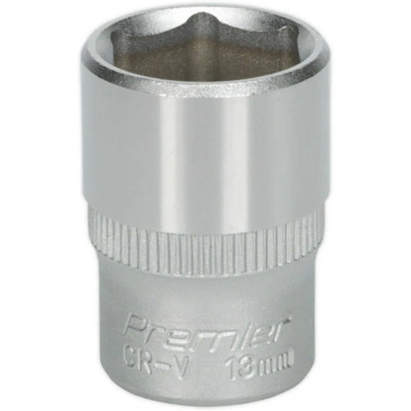 Image of Loops 13mm Forged Steel Drive Socket - 1/4" Square Drive - Chrome Vanadium Socket Metallics