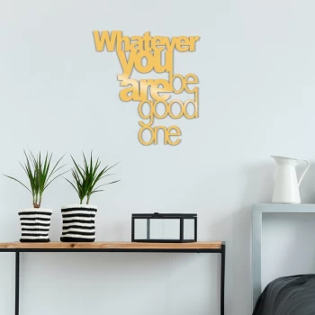 Image of What Ever You Be Good One Metal Decor - Gold Gold Decorative Metal Wall Accessory