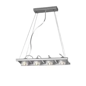 Image of (0040 003) Ull Rectangular Pendant 4 Light G9 Silver Grey