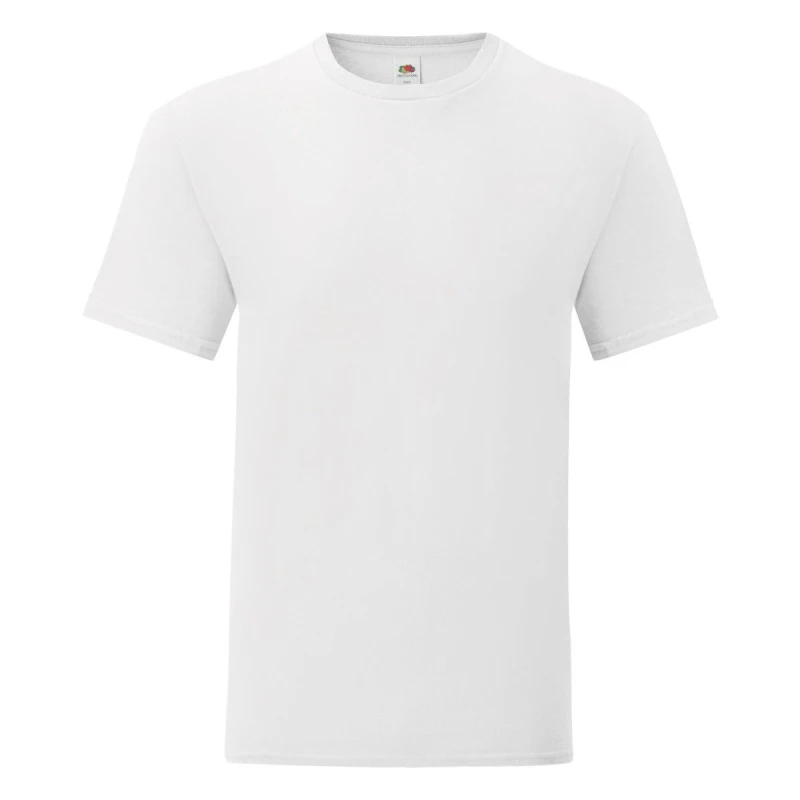 Image of Fruit Of The Loom Fruit of the Loom Men Iconic T-Shirt (Pack Of 5) in White Size: Small White S Male 5059699526273
