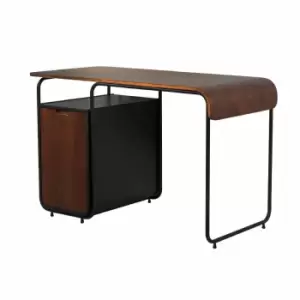 Image of Jual Manhattan Tube Desk with Cabinet, Walnut