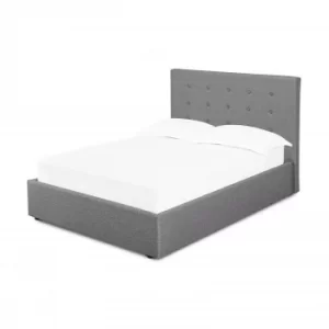 Image of Luca Grey Ottoman Bed WOOD, FABRIC