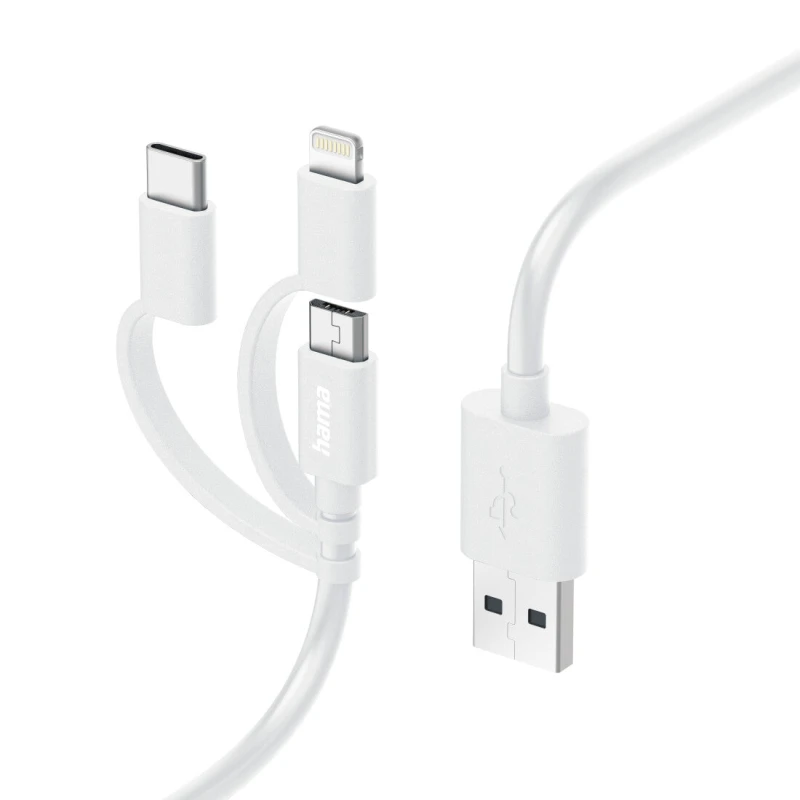 Image of Hama Hama 00201535 USB cable USB 2.0 1m USB A Micro-USB B White 00201535