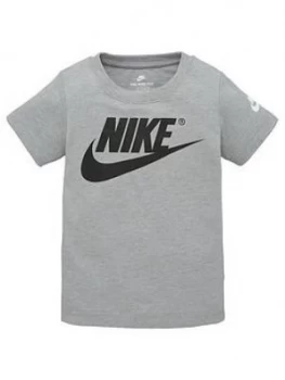 Image of Nike Sportswear Younger Boys Futura T-Shirt - Grey Heather, Size 5-6 Years