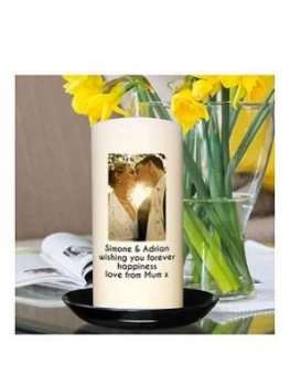 Image of Personalised Message & Photo Pillar Candle
