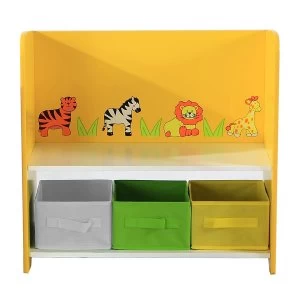 Image of Charles Bentley Kids Jungle Safari Storage Unit with 3 Boxes