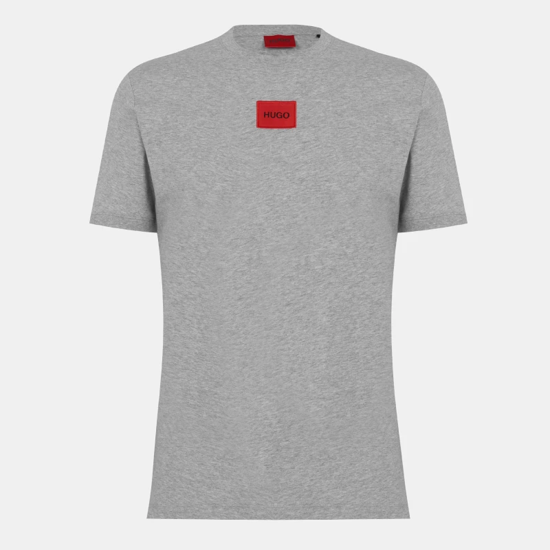Image of Hugo Mens Regular Fit Diragolino T-Shirt Grey 029 male XS