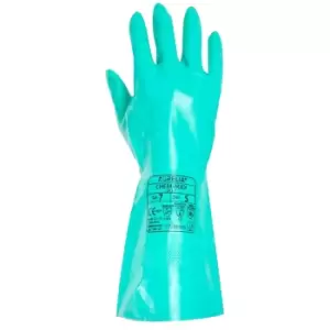 Image of Aurelia Unisex Adults Chem Max Nitrile Chemical Gauntlet Rubber Glove (Size 9) (Turquoise)