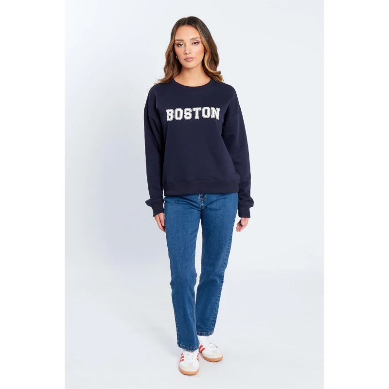 Image of Be You American Sweatshirt Womens - Blue Blue 8 - 10