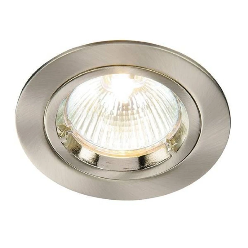 Image of Netlighting Cast 1 Light Recessed Downlight Satin Nickel Plate GU10 Grey