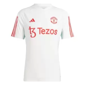 Image of adidas Manchester United Training Shirt 2023 2024 Adults - White