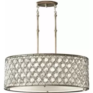 Image of Loops - 3 Bulb Ceiling Pendant Light Fitting Burnished Silver LED E27 100W Bulb