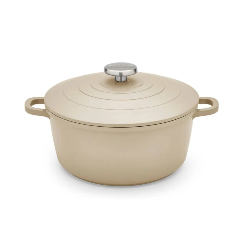 Image of Morphy Richards 24cm Cast Aluminium Casserole Dish cream ONE SIZE