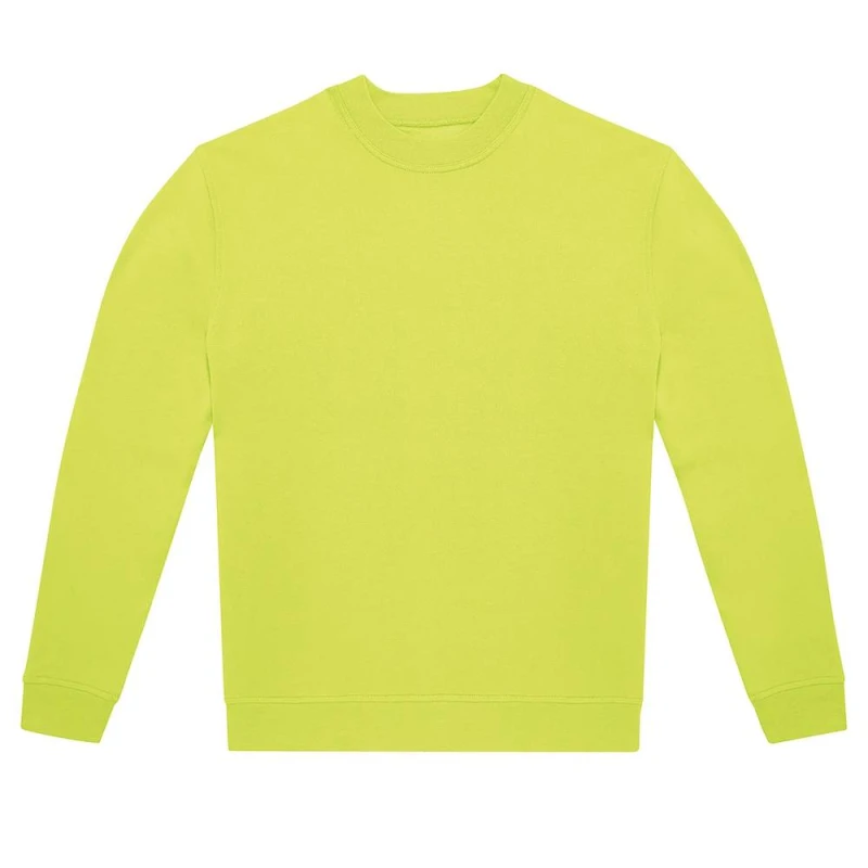 Image of B&C Mens ID.222 Crew Neck Sweatshirt in Lime Size: XS Lime Male XS