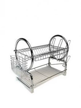 Image of Apollo Chrome Dish Drainer With White Tray