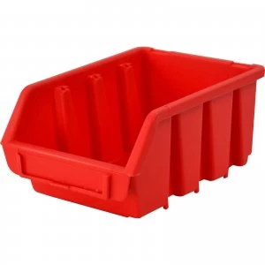 Image of Faithfull Ergobox Interlocking Storage Bin Red 170mm 240mm 126mm