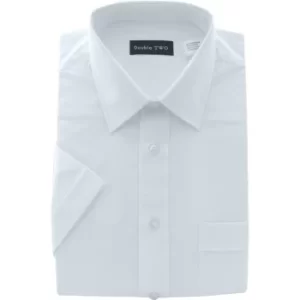 Image of Mens 17" Short Sleeve White Classic Shirt