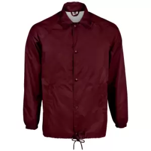 Image of SOLS Unisex Adults Sacramento Windbreaker Jacket (M) (Oxblood)