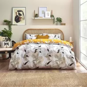 Image of Furn. Caliko King Duvet Cover Set Cotton Polyester Natural/Ochre